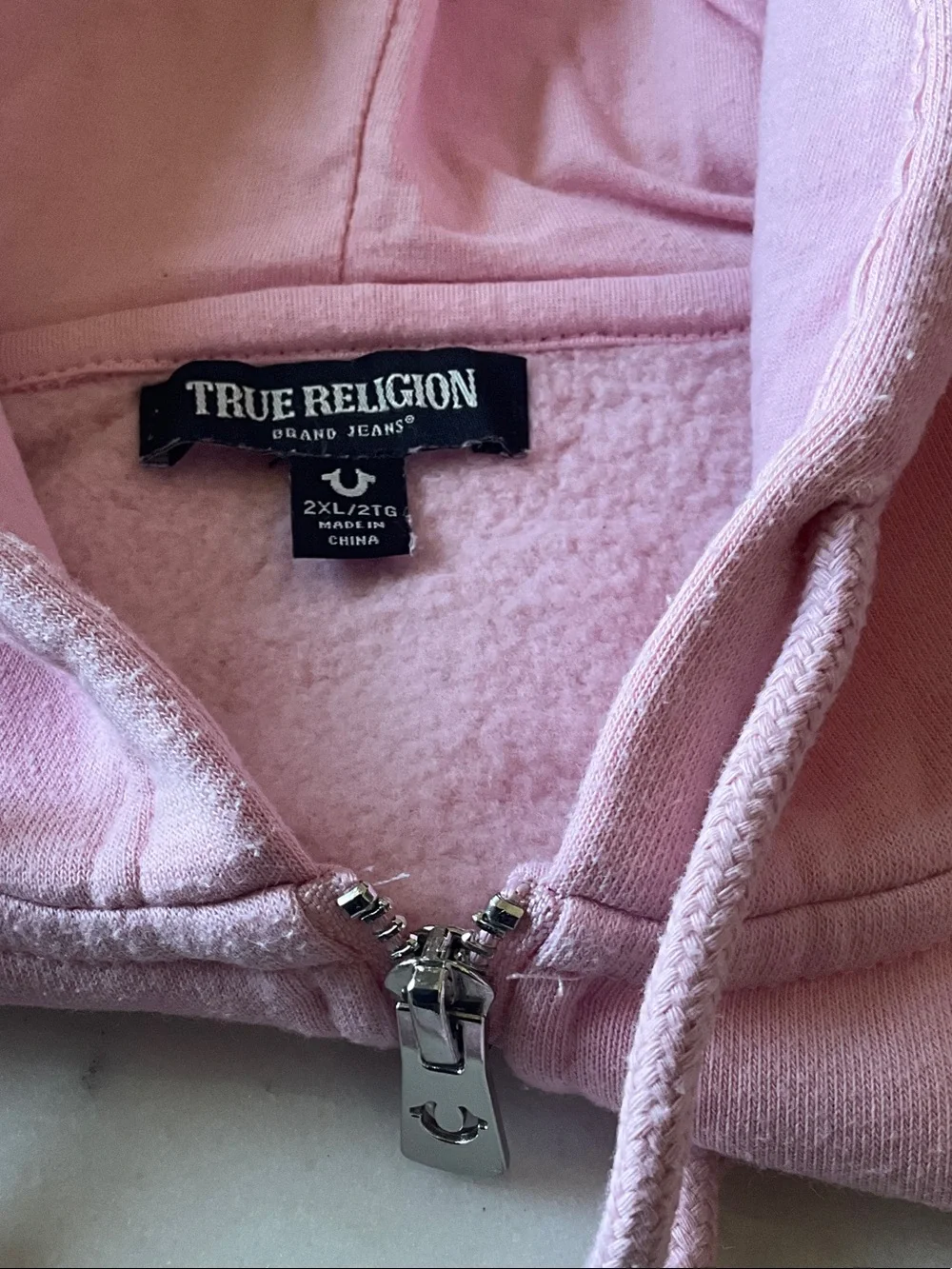 Women’s True Religion Pink Hooded Zip Sweatshirt & Joggers Set